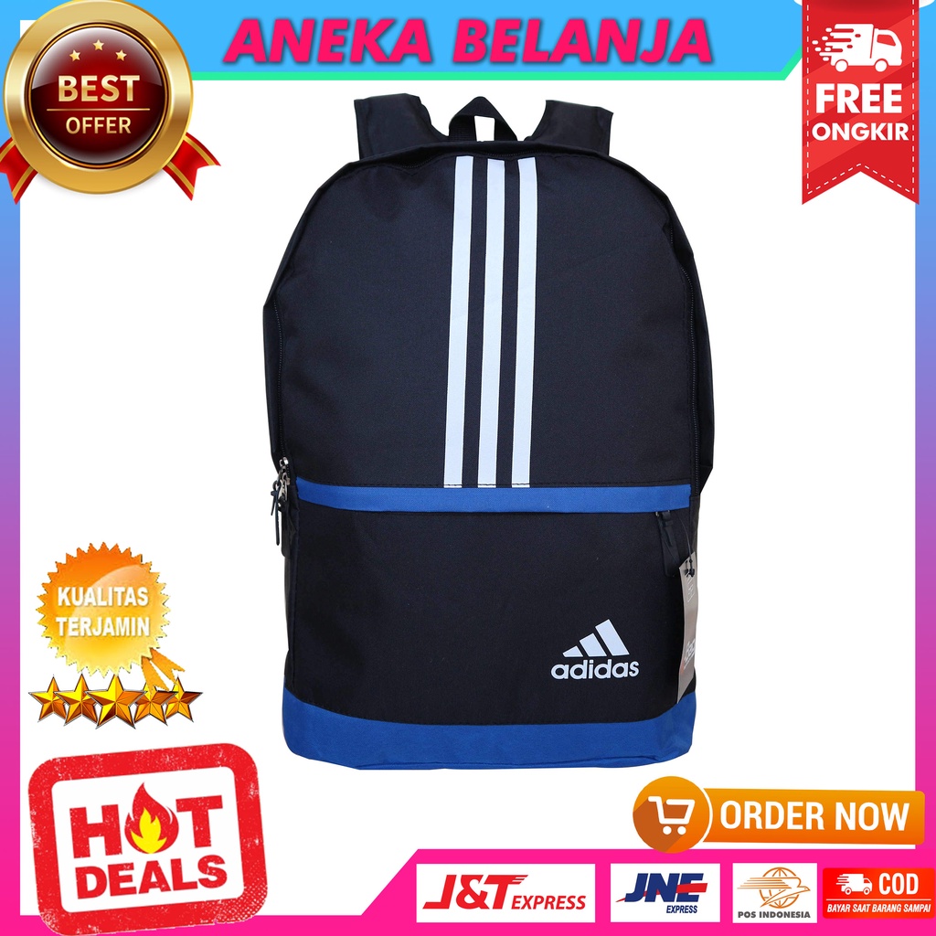 Tas Ransel Adidas Biru Tua Keren Bagus Murah Ransel Sekolah Kerja