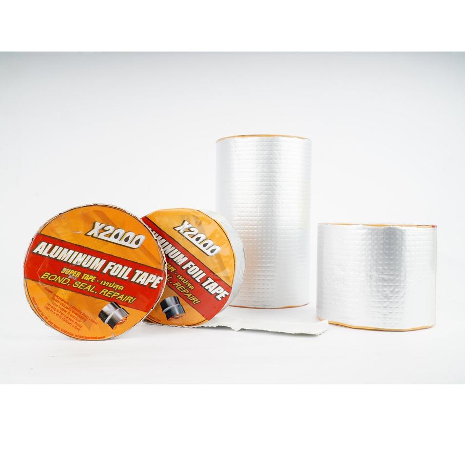 Paling Bagus--Super tape x2000 lakban anti bocor jepang tahan air aluminium tape strong doble tip su