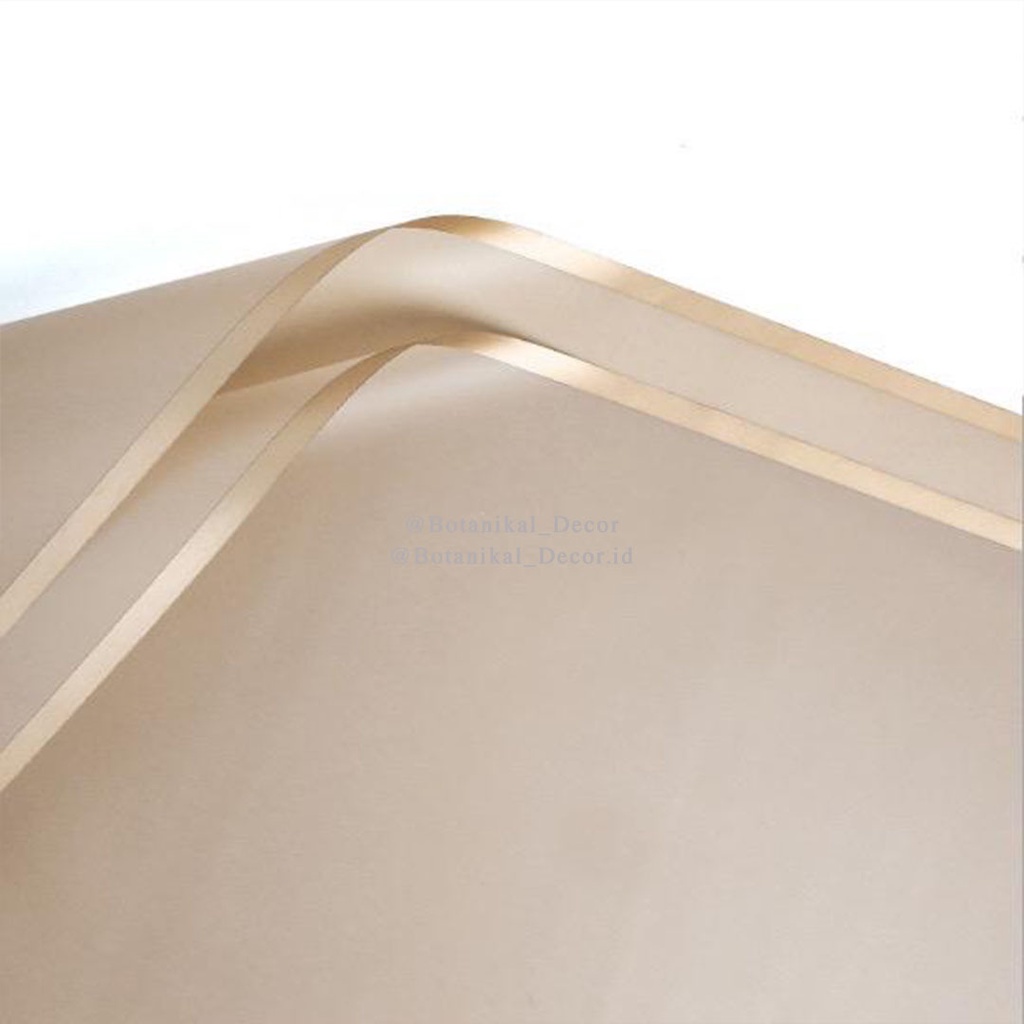 Flower Wrapping Cellophane Paper Kertas Stick Card Holder Stik Bouquet Buket Bunga Buket Bouquet Cake-KHAKI