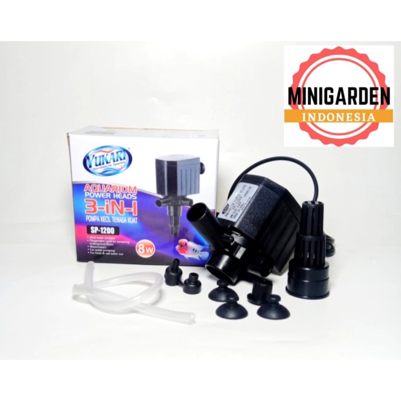 YUKARI SP-1200 POWER HEAD SUBMERSIBLE PUMP POMPA AIR CELUP AQUARIUM