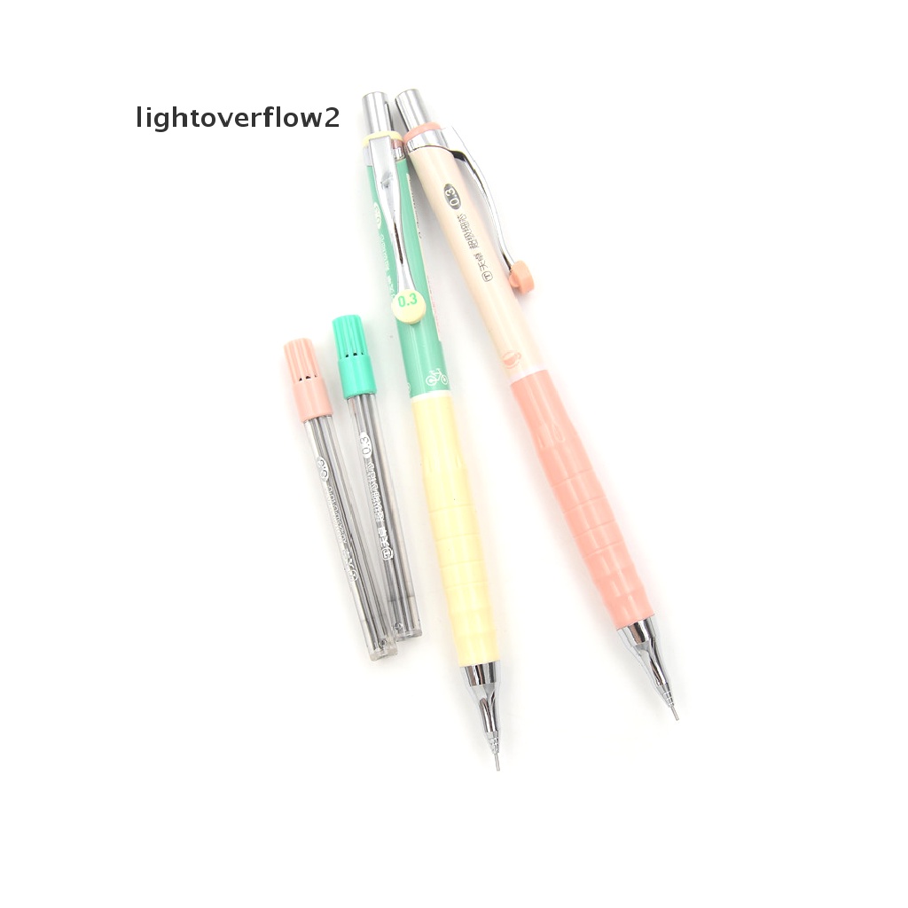 (lightoverflow2) 1 Set Pensil Mekanik 0.3mm + Isi Pensil Untuk Menulis / Menggambar