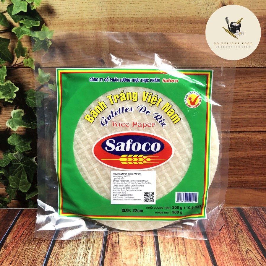 

Safoco Banh Trang Rice Paper / Kulit Lumpia 22cm - 300G (IMPORT)