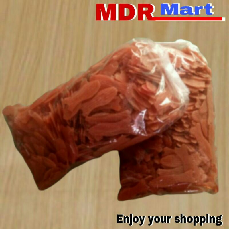 

KERUPUK MENTAH BENTUK IKAN MERAH 250gr TANPA DIJEMUR