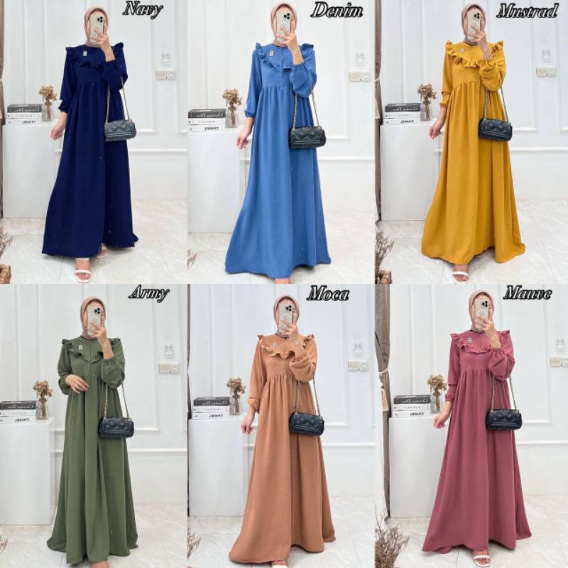 gamis busui gamis terbaru Rayon diamond gamis terlaris best seller bahan rayon diamond size jumbo