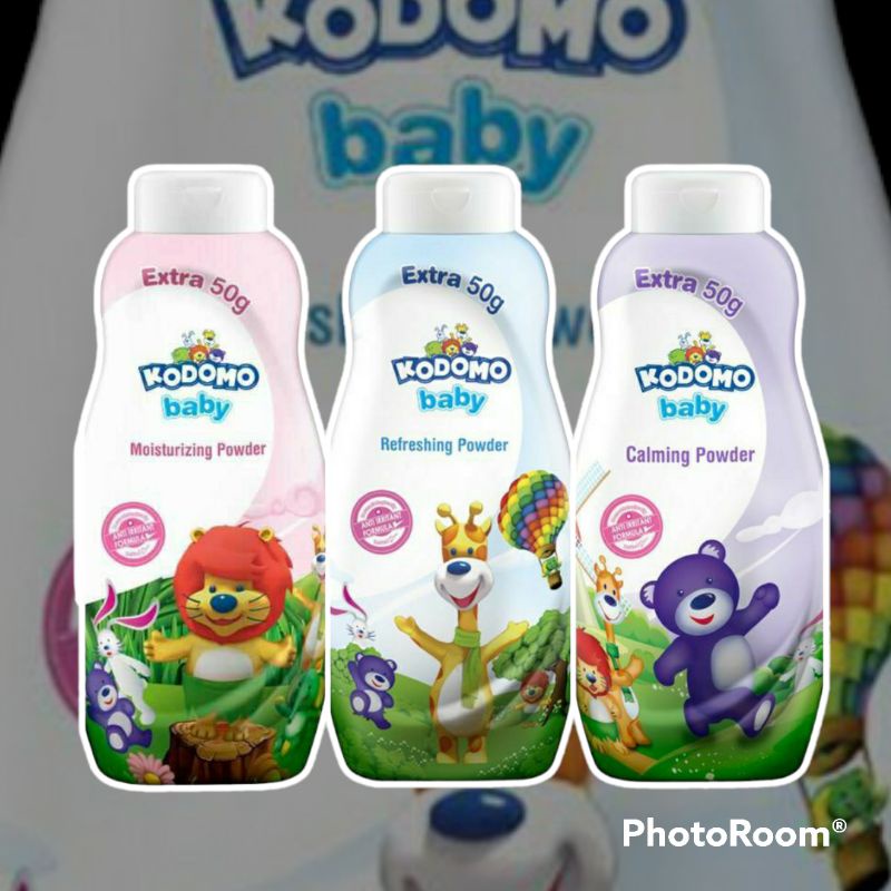 3 Aroma - Bedak Bayi KODOMO Original Paket Hemat 50 gr