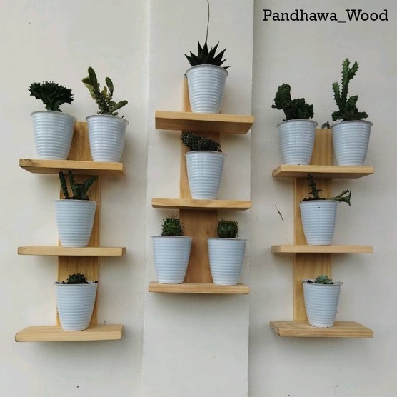 Rak Pot Sukulen 3 susun / Rak Bunga Aesthetic / Rak Pot Bunga Kaktus Sukulen  / Rak Bunga Kaktus Gantung Minimalis