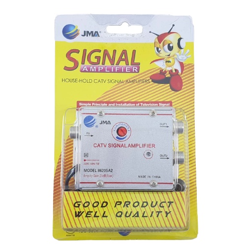 Booster Antena TV CATV Signal Amplifier JMA 2 way 20db