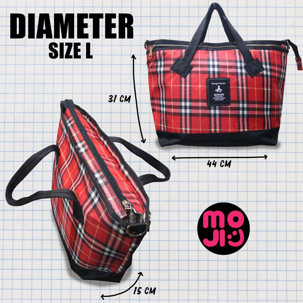 Tas Selempang Monobe Pria Wanita Ukuran Besar / Tas Bahu Monobe / Tas Kantor 2in1