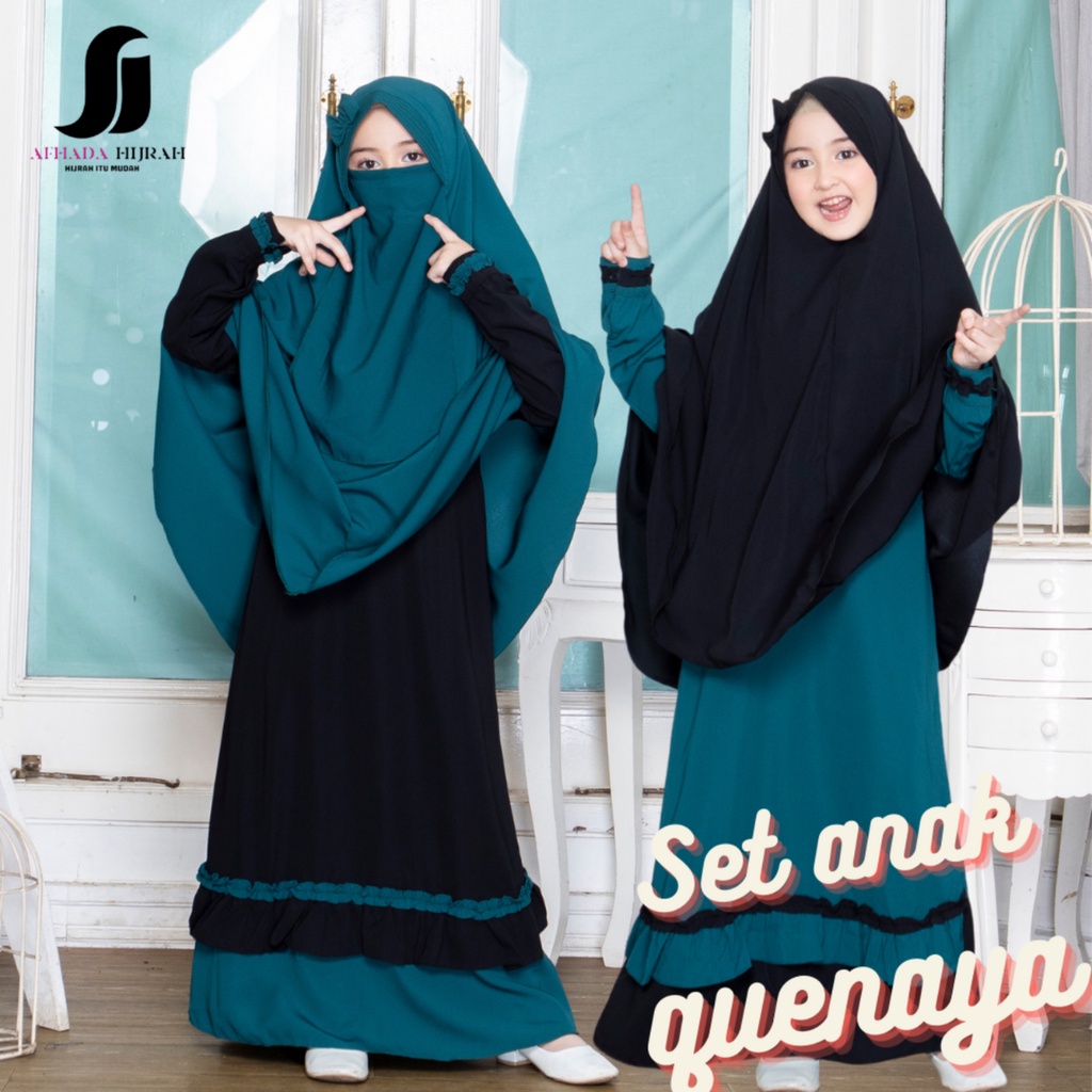 Byafhada RVN - Gamis Anak Perempuan Queenaya khimar cadar Queenaya baju hijab syari niqab Terbaru