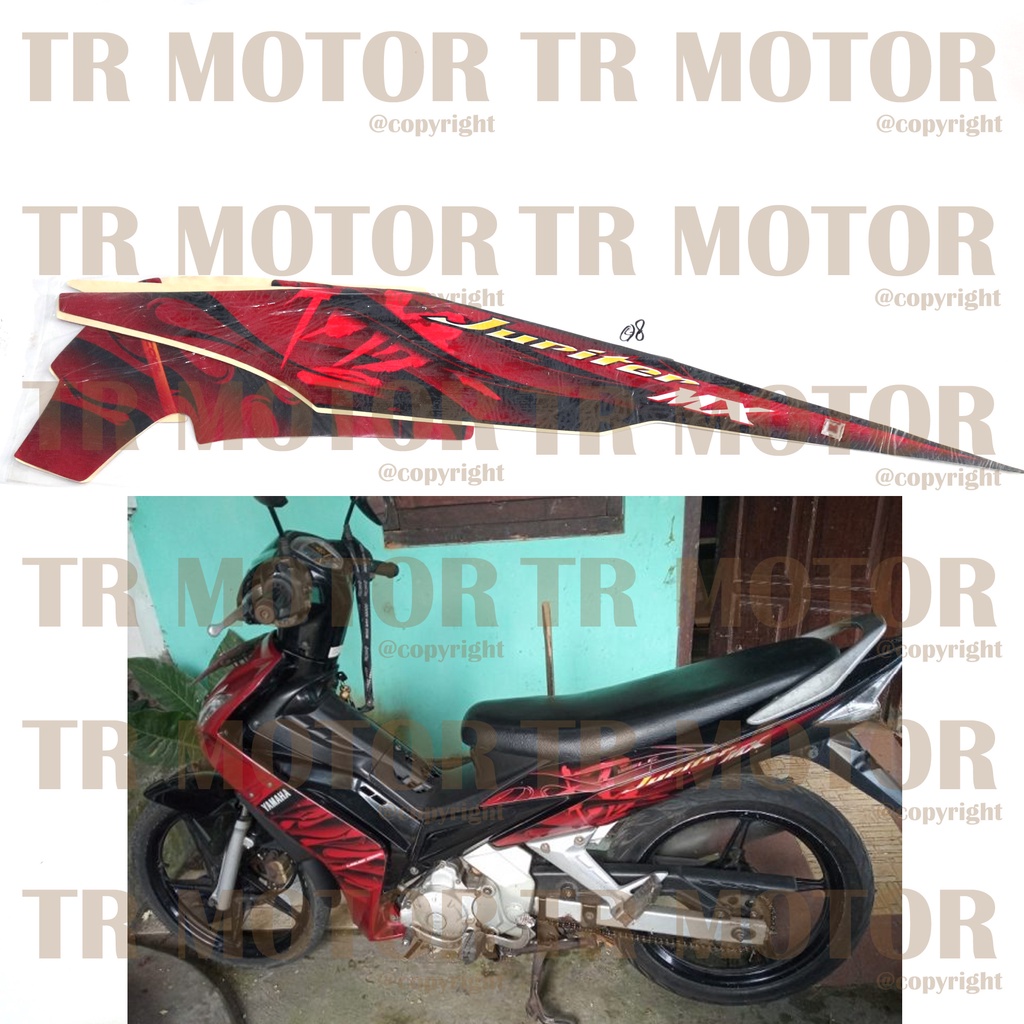 Stiker Motor Jupiter MX 2008 Sticker Striping Lis Full Set Motor