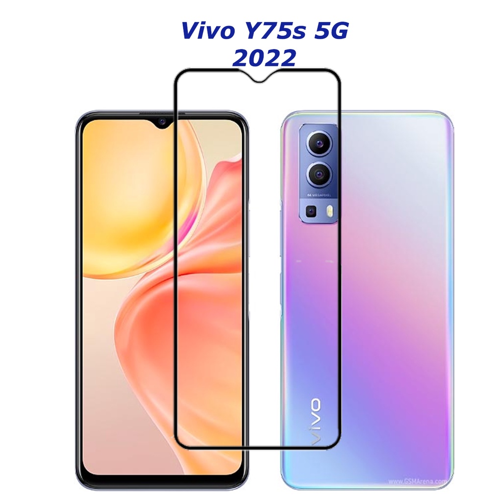 Tempered Glass Vivo Y75s 5G Full Cover Full Screen Protector Anti Gores