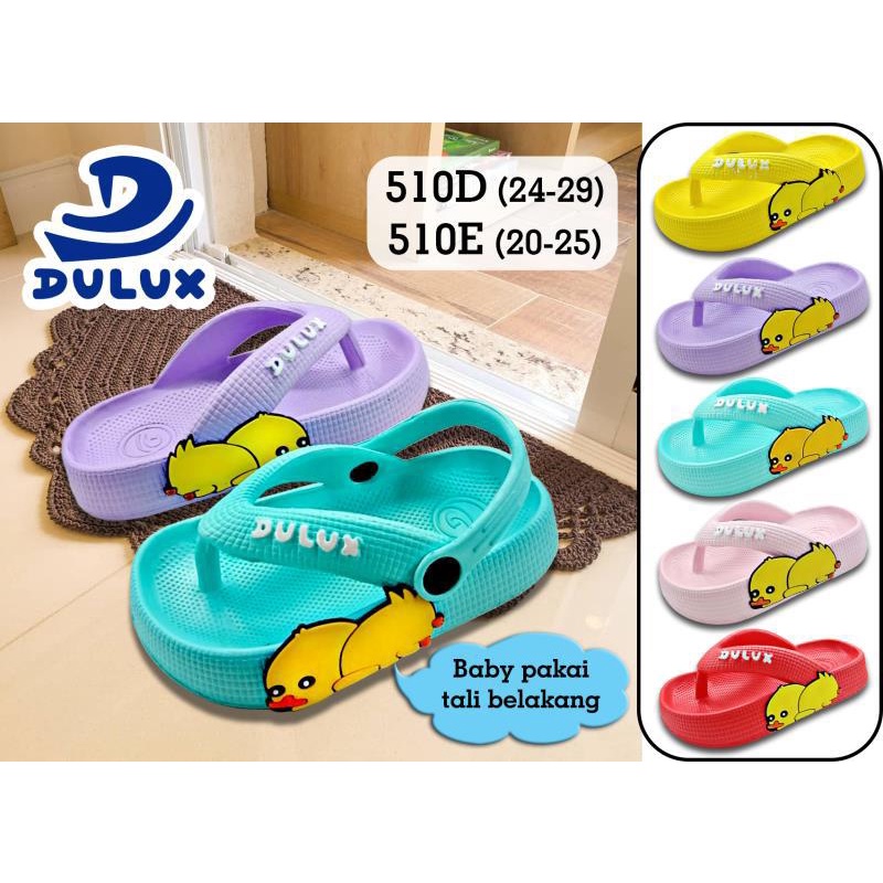 DX-510E Sandal Jepit Anak Perempuan Cewek Karakter Bebek Beruang / Sandal Jepit Bayi &amp; Balita Merek Dulux Size 20-25