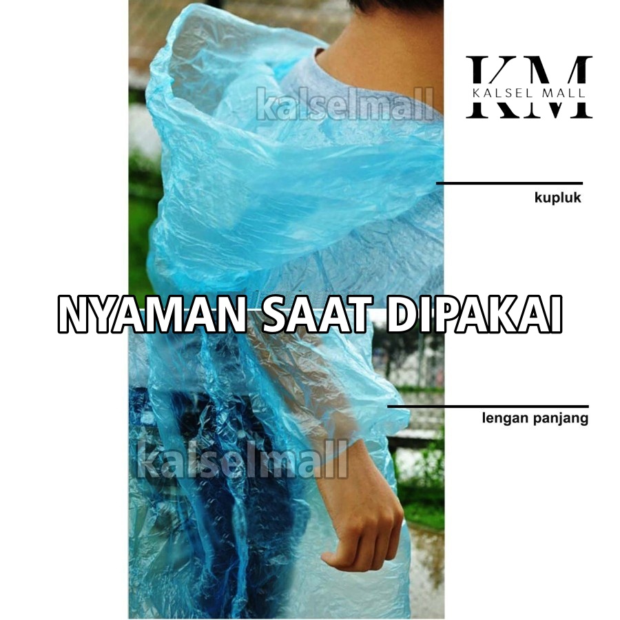 Mantel Jas Hujan Pria Wanita Plastik Kresek Warna Darurat Ukuran Dewasa Lengan Panjang Ponco Ujan Lipat Kartu Travel Emergency Raincoat Rain Coat Disposable Sekali Pakai Darurat Poncho ART39