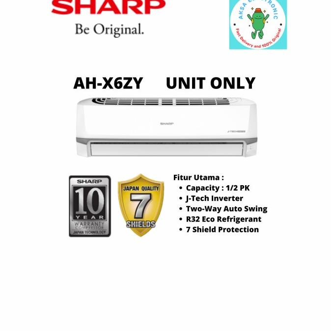 SHARP AC INVERTER 1/2 PK AH-X6ZY UNIT ONLY