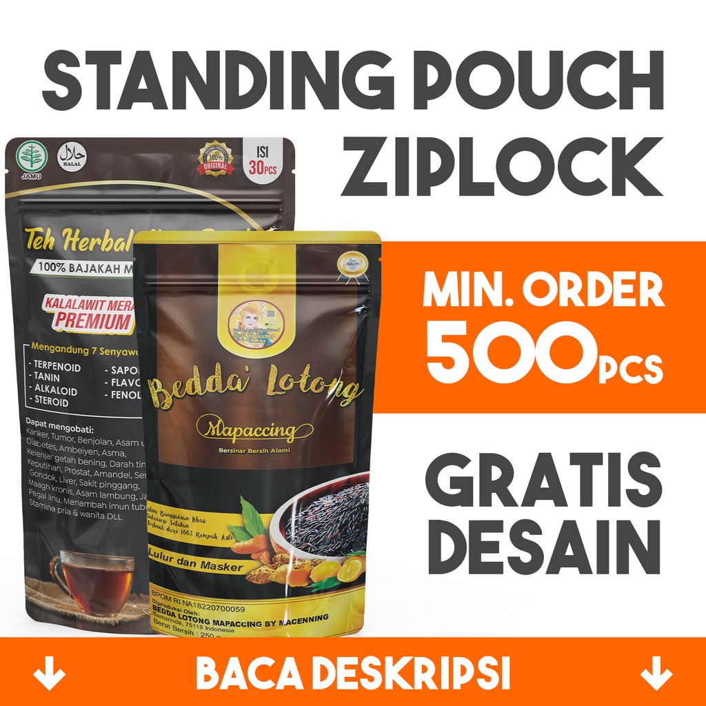 

CETAK KEMASAN STANDING POUCH ZIPLOCK ZIPPER