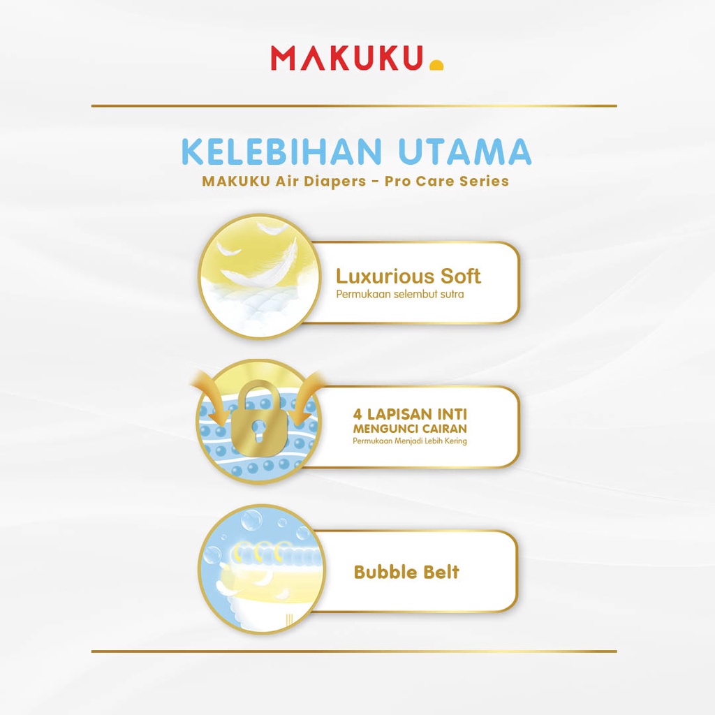 [Baby Friendly] MAKUKU SAP DIAPERS PROCARE PANTS XXL28 POPOK PREMIUM