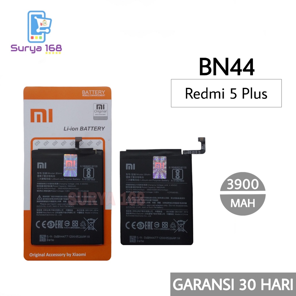 BATTERY BATERAI BATTERE BATRE XIAOMI REDMI 5+ REDMI 5 PLUS BN-44 BN44