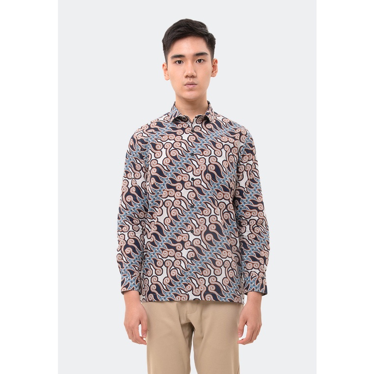 MANZONE Kemeja Batik Lengan Panjang ANGGADA 04-KHAKI