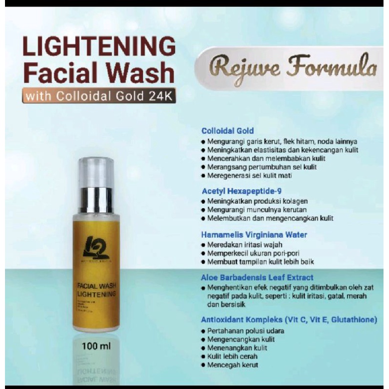 L2 SkINCARE/LIGTHENING FACIAL WASH( sabun wajah)
