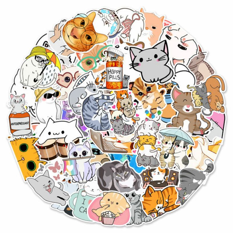

Stiker Kucing Pack Style 260292- Stiker Aesthetic Keren Imut Laptop, Aksesoris Hp, Anti Air, Motif, Helm, Tumbler, Koper, Kulkas