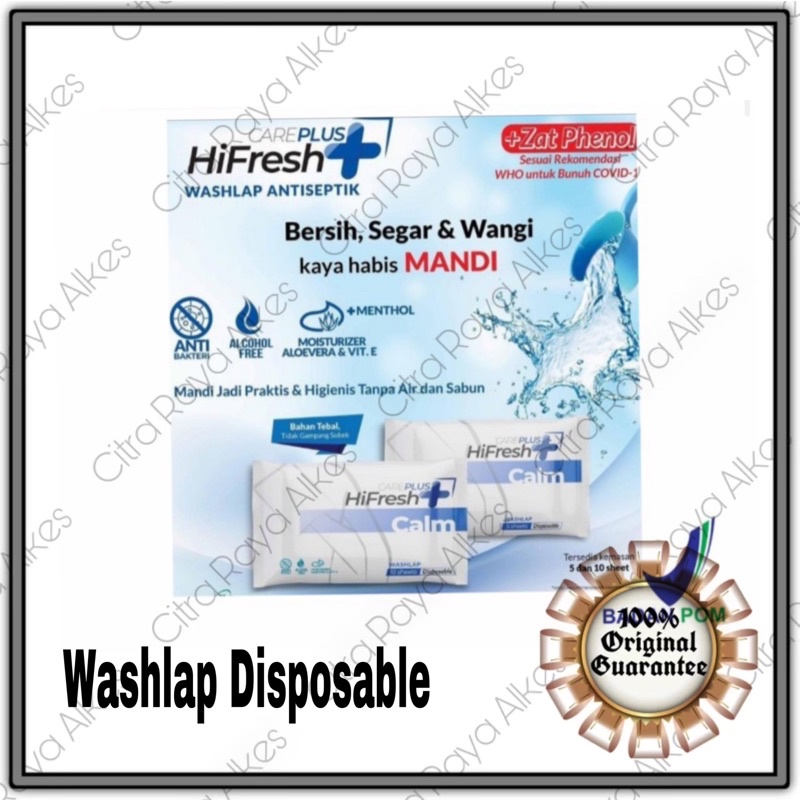 Washlap Disposable Merk Hifresh pak isi 5 dan isi 10