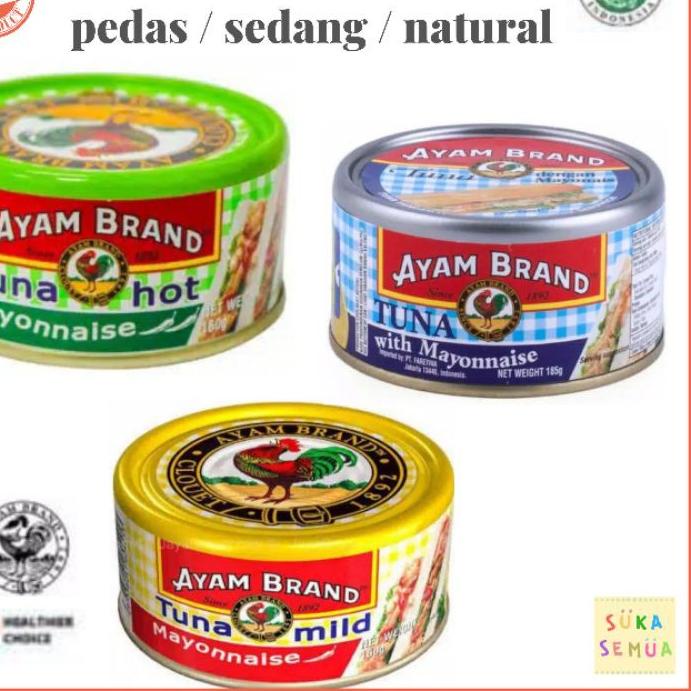 

✨Mall✨ Ayam Brand - TUNA MAYONNAISE PEDAS / SEDANG / TIDAK PEDAS (mayones / mayonaise) kaleng 160 gram !!!