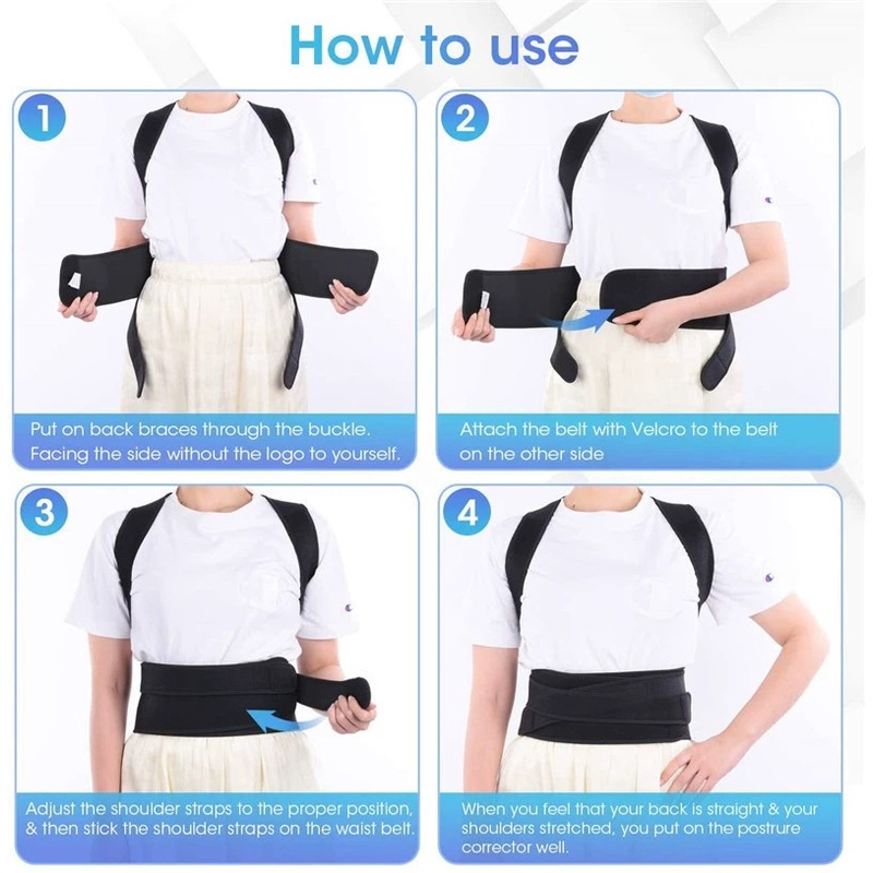 LM-0214 Sabuk Terapi Penyangga Punggung Pria &amp; Wanita Anti Bungkuk-Alat Sabuk Terapi Pelurus Penyangga Penegak Punggung Bungkuk Posture Back Support Brace