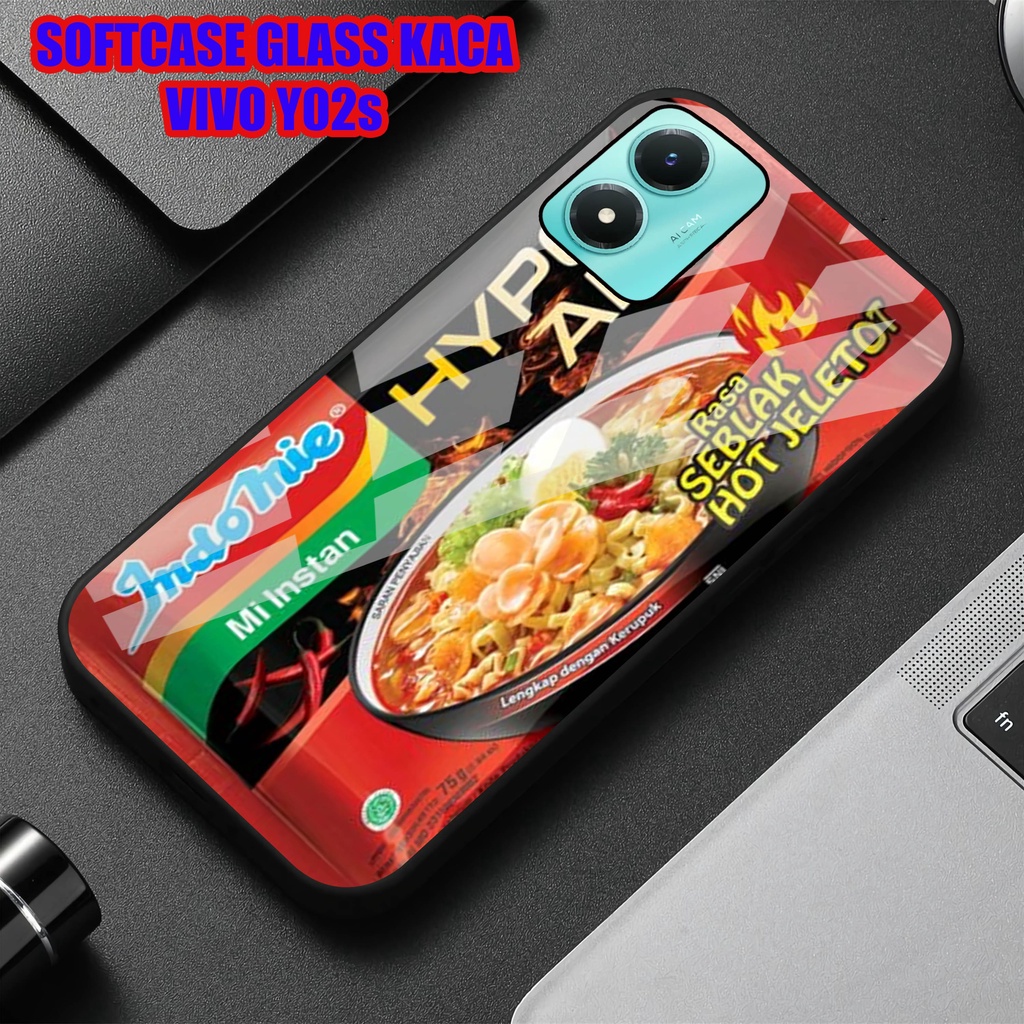 Softcase Glass Kaca ViVO Y02s- Case Hp Pelindung Handphone ViVO Y02s [ A73]