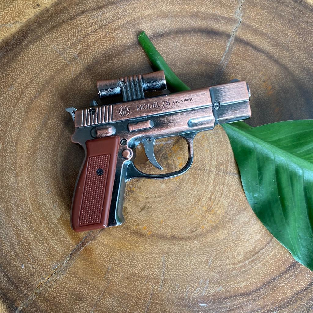 KOREK MINIATUR PISTOL+LASER M75 KOREK UNIK DAN KOLEKSI ANTIK