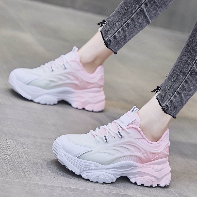 (FREE KAOS KAKI &amp; BOX) SN004 SEPATU SNEAKERS WANITA IMPORT KOREA FASHION