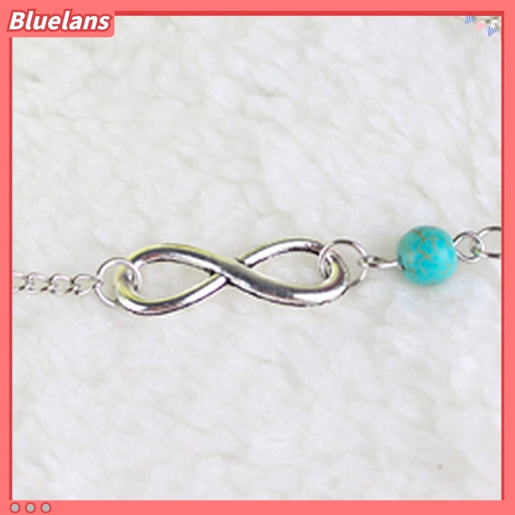 Bluelans Bohemian Bead Infinity Charm Chain Anklet Bracelet Beach Sandal Barefoot Jewelry