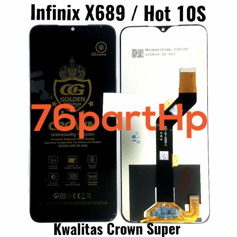 Lcd Touchscreen Fullset Kwalitas Crown Super Infinix X689 Hot 10S