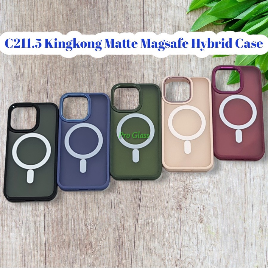 C211.5 Iphone 11 / 11 Pro / 11 Pro Max / 12 / 12 Pro / 12 Pro Max/ 13 / 13 Pro / 13 Pro Max / 14 / 14 Plus / 14 Pro / 14 Pro MaxMatte Kingkong Magsafe Premium Hybrid Case