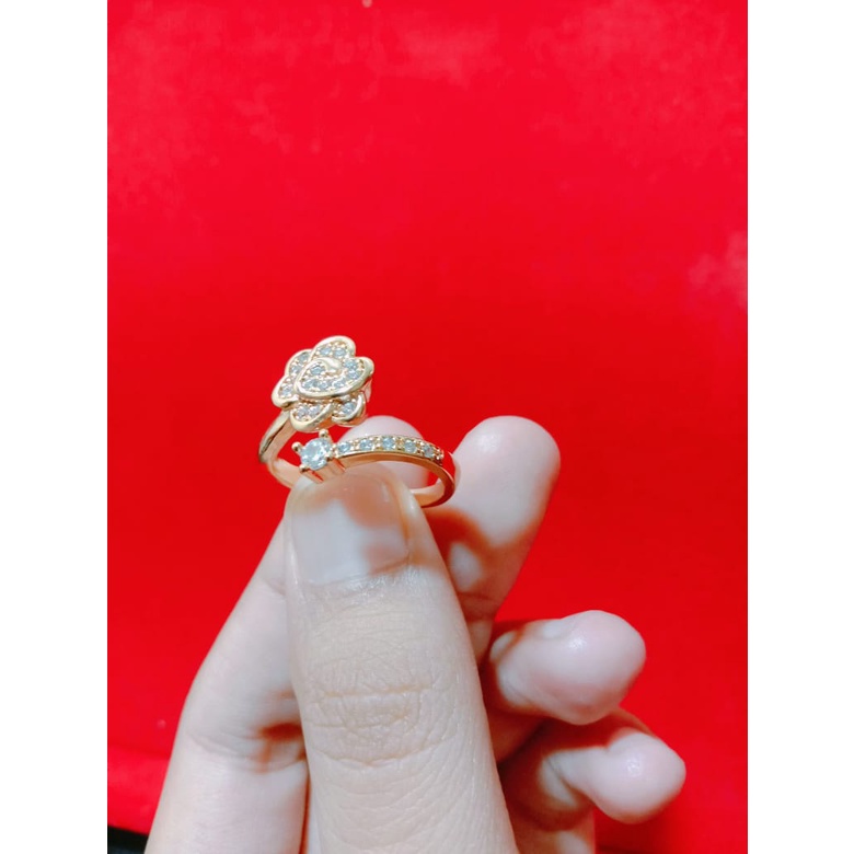 [viral]3002 cincin titanium antikarat model mawar megah dan cantik