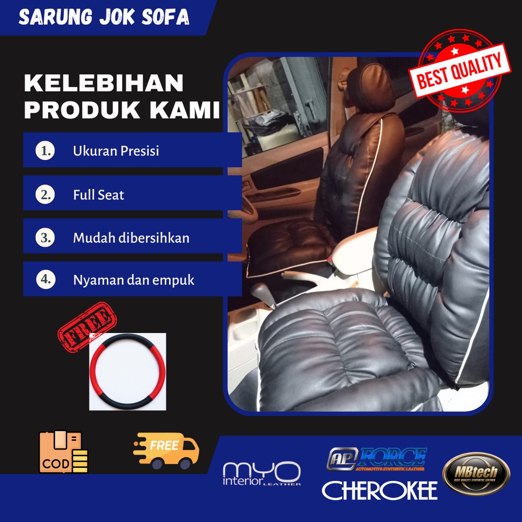 Sarung Jok Mobil Model Sofa Busa Tebal Avanza Calya Innova Ertiga Xpander Mobilio Bahan Myo