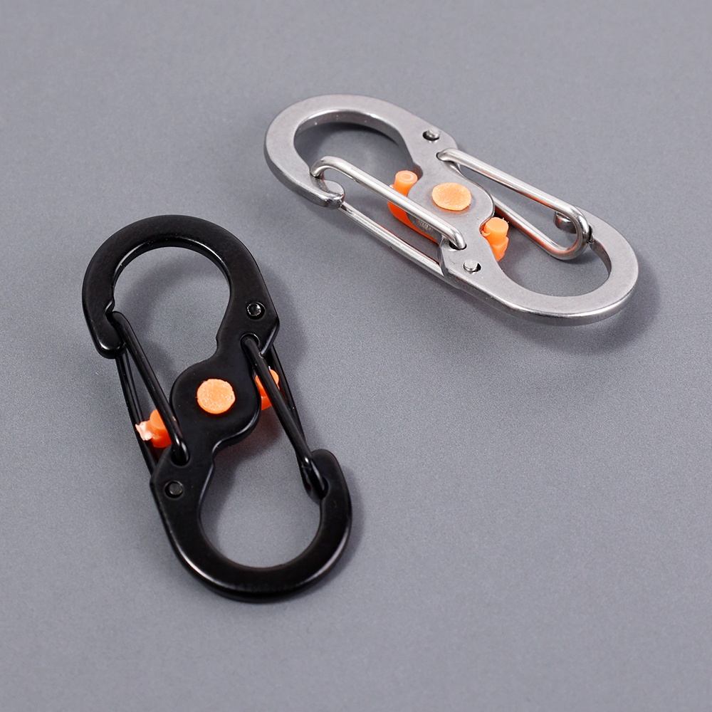 Gantungan Kunci Klip Carabiner Anti Air / Maling Bahan Aluminum Tahan Lama Untuk Camping / Climbing / Hiking