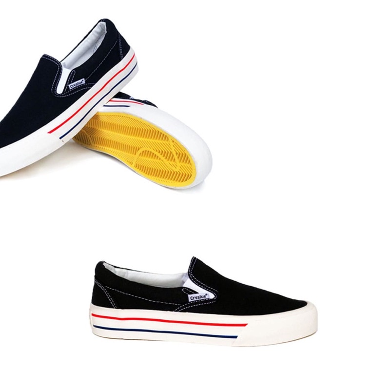 Sepatu Slip On CorvalueFootwear Doncaster Bw Redblue