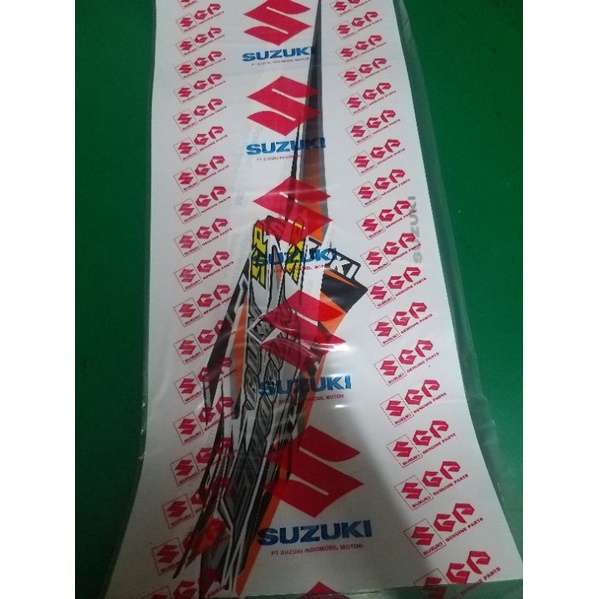 Striping Shogun SP FL hitam putih 125 cc sgp