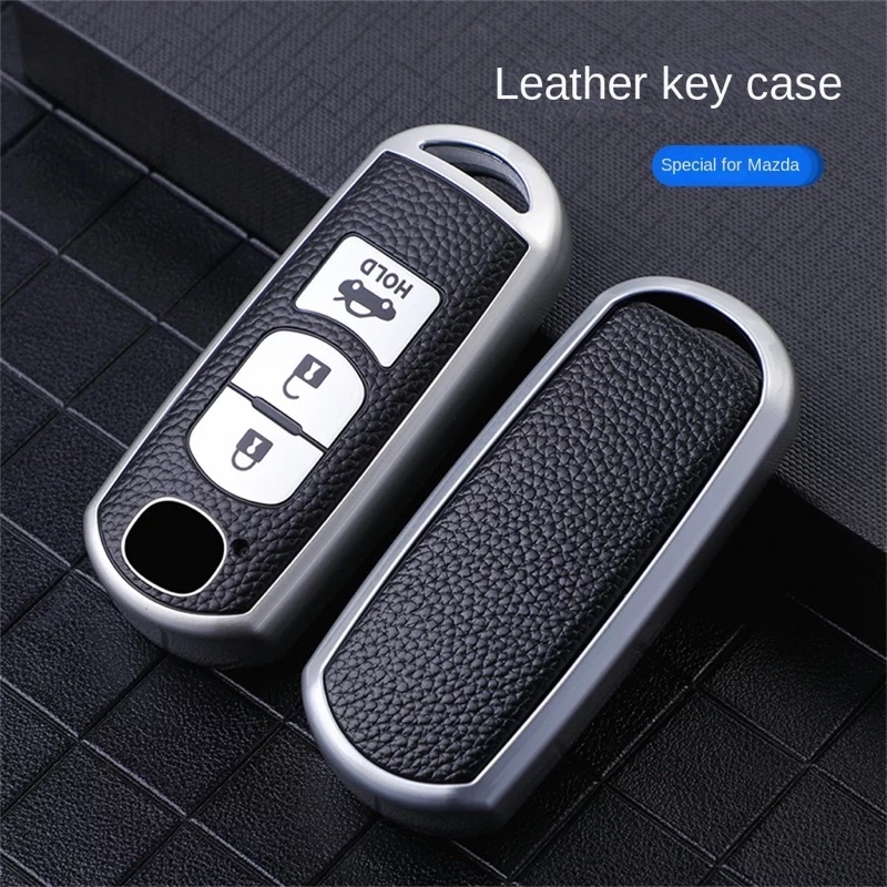 Sarung Kunci Case Smart Key Mobil Mazda Cx3 Cx5 Cx7 Cx9 Model Kulit