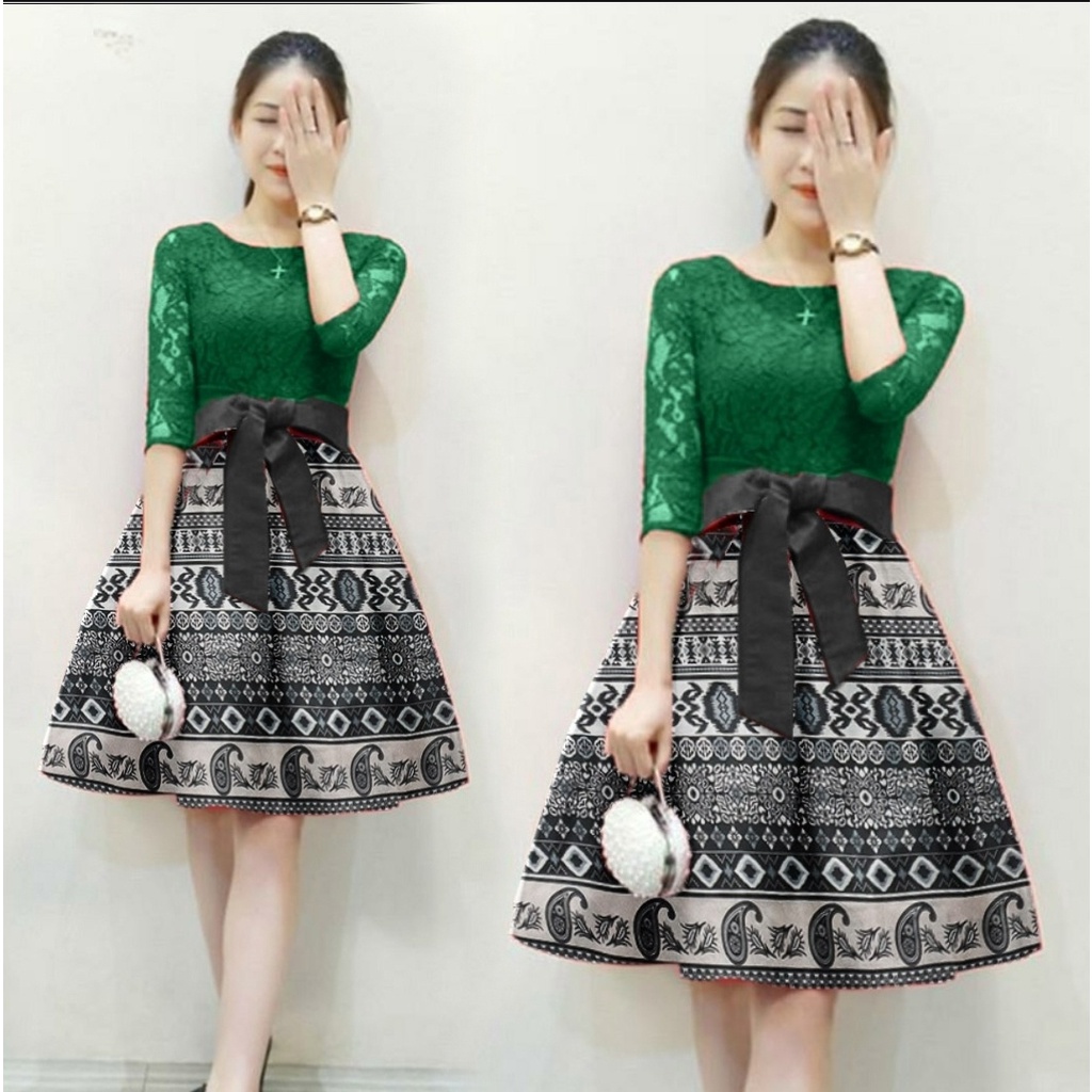 FWG - DRESS MARRY LOLO / DRESS GEISAH / DRES / BAJU DRESS NATAL / DRESS WANITA KOREA / PAKAIAN WANITA REMAJA