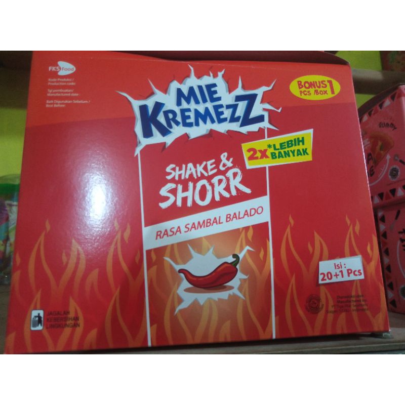 Mie Kremezz Shorr kemasan lebih besar isi 20