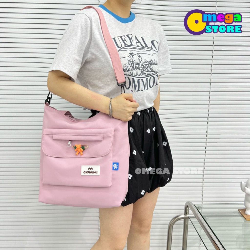[O&amp;S] Totebag Resleting Tas Jinjing Fashion Wanita Bahan Kanvas Lembut dan Halus-OS270