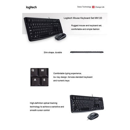 KEYBOARD MOUSE COMBO MK120 KABEL