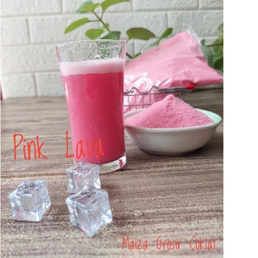 

BISA ✨COD✨ Minuman serbuk kekinian Pink Lava kemasan 500gr 