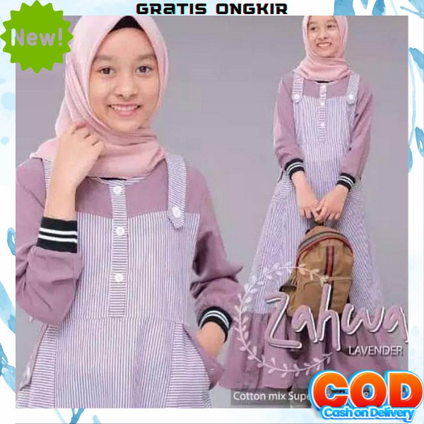 Gamis Anak Perempuan Terbaru Kecil Lucu Polos Premium Anak2 Setelan Pakaian Muslim Cewek Fashion Mus