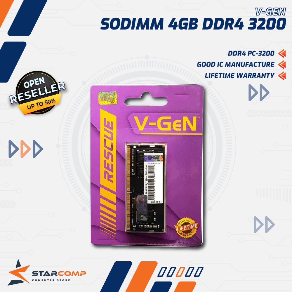 SODIMM DDR4 4GB 3200MHz V-GeN RESCUE RAM VGen