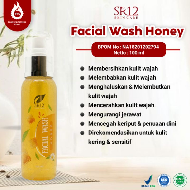 Jual FACIAL WASH HONEY SR12 SABUN WAJAH KULIT KERING & SENSITIF