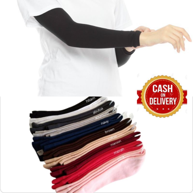 Manset Tangan Polos Tebal / Handsock Kaos Premium Pria dan Wanita