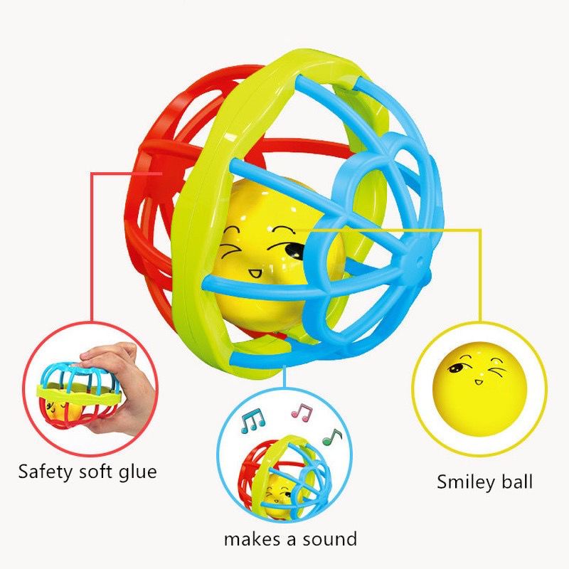 Mainan Bayi Edukasi Kerincingan ball Atau Baby Teether ball Gigitan Bayi BPA Free / BIC