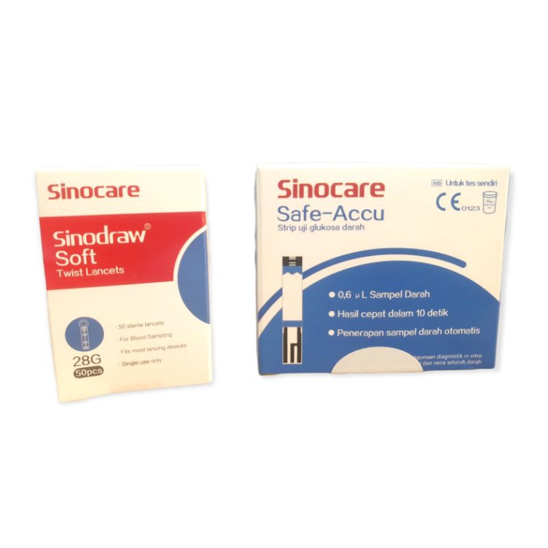 SINOCARE Safe Accu 50strip + Sinodraw Soft Lancets 50pcs